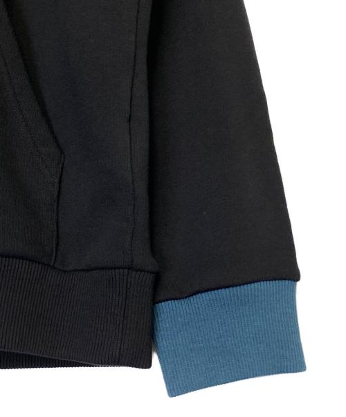GIVENCHY（ジバンシィ）GIVENCHY (ジバンシィ) Vertical Embroidered Logo Hoody ブラック×ブルー サイズ:Sの古着・服飾アイテム