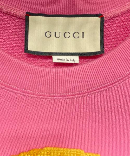 GUCCI（グッチ）GUCCI (グッチ) Animal Print Round Neck Long Sleeve Sweater ピンク サイズ:Sの古着・服飾アイテム