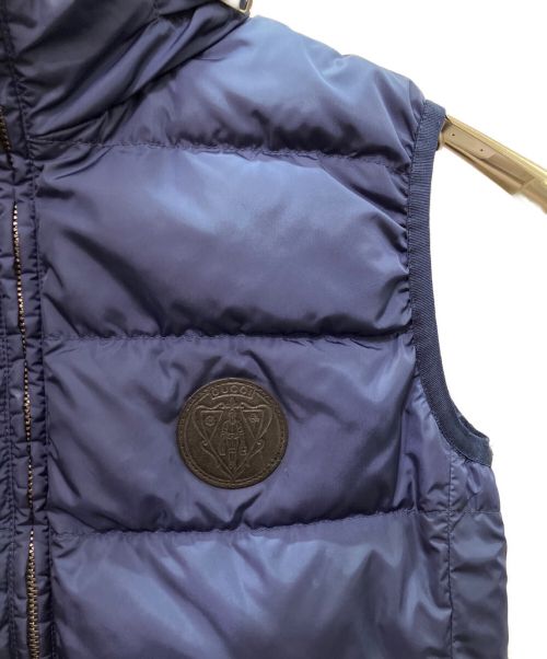 GUCCI（グッチ）GUCCI (グッチ) ロゴパッチダウンベスト ネイビー サイズ:40の古着・服飾アイテム