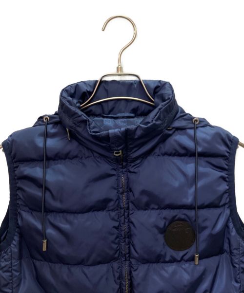 GUCCI（グッチ）GUCCI (グッチ) ロゴパッチダウンベスト ネイビー サイズ:40の古着・服飾アイテム