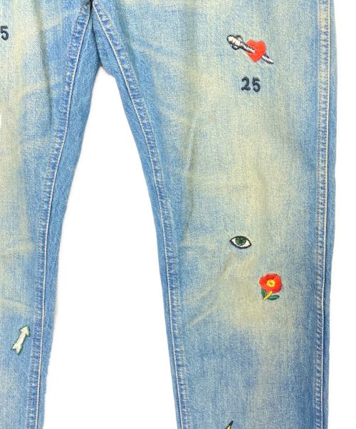 GUCCI（グッチ）GUCCI (グッチ) Symbols Tapered Denim Pant インディゴ サイズ:34の古着・服飾アイテム