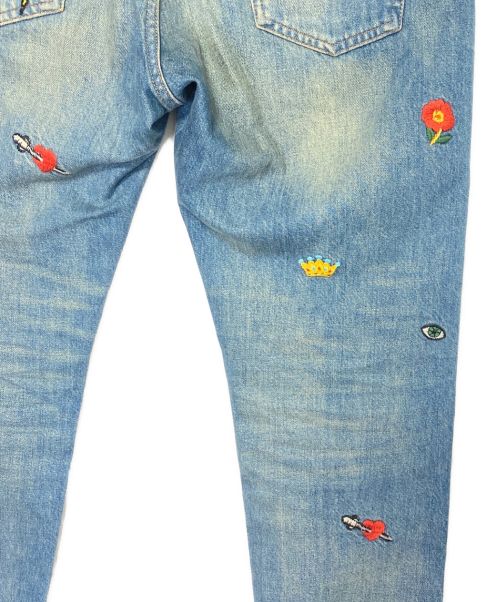 GUCCI（グッチ）GUCCI (グッチ) Symbols Tapered Denim Pant インディゴ サイズ:34の古着・服飾アイテム