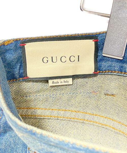GUCCI（グッチ）GUCCI (グッチ) Symbols Tapered Denim Pant インディゴ サイズ:34の古着・服飾アイテム