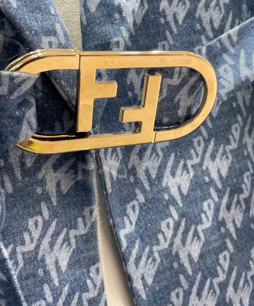 FENDI（フェンディ）FENDI (フェンディ) Chambray jacket ブルー サイズ:40の古着・服飾アイテム