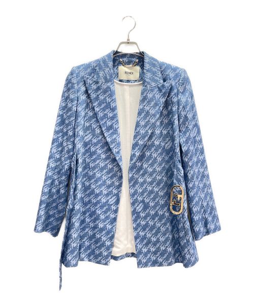FENDI（フェンディ）FENDI (フェンディ) Chambray jacket ブルー サイズ:40の古着・服飾アイテム