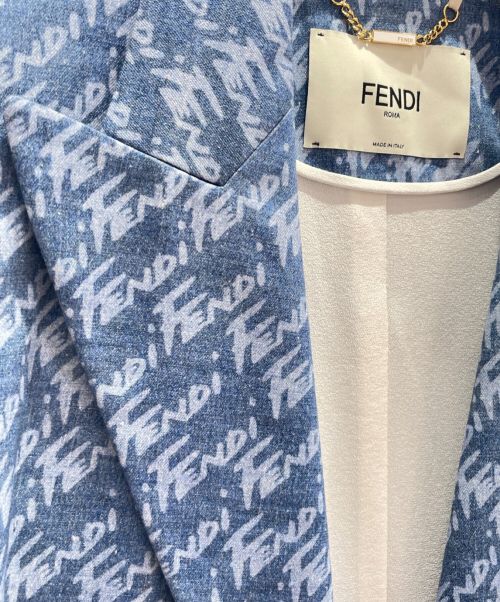 FENDI（フェンディ）FENDI (フェンディ) Chambray jacket ブルー サイズ:40の古着・服飾アイテム