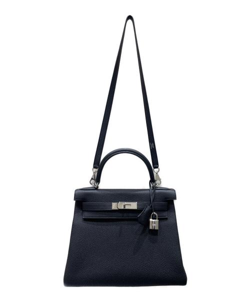HERMES（エルメス）HERMES (エルメス) ケリー 28/シルバー金具/トゴ/ブラック/U刻印 ブラック×シルバー金具 サイズ:28の古着・服飾アイテム