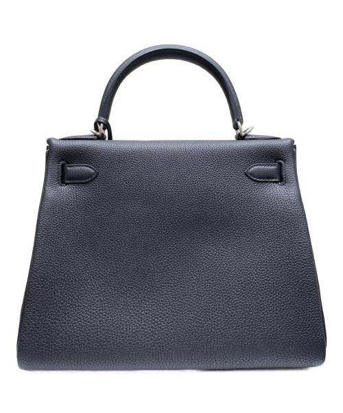 HERMES（エルメス）HERMES (エルメス) ケリー 28/シルバー金具/トゴ/ブラック/U刻印 ブラック×シルバー金具 サイズ:28の古着・服飾アイテム