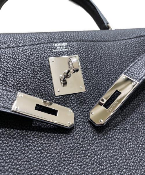 HERMES（エルメス）HERMES (エルメス) ケリー 28/シルバー金具/トゴ/ブラック/U刻印 ブラック×シルバー金具 サイズ:28の古着・服飾アイテム