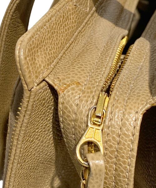 CHANEL（シャネル）CHANEL (シャネル) COCO Mark Leather Tote Bag（ココマークレザートートバッグ） オリーブ サイズ:-の古着・服飾アイテム