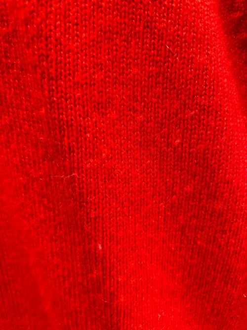 LOUIS VUITTON（ルイ ヴィトン）LOUIS VUITTON (ルイ ヴィトン) チェーンショルダージップニット レッド サイズ:36の古着・服飾アイテム