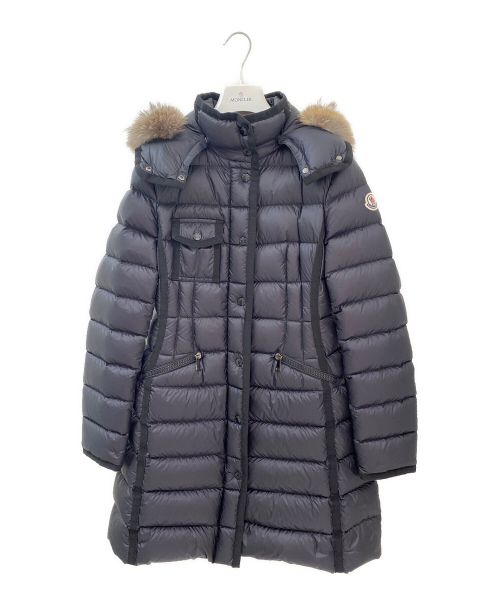 MONCLER（モンクレール）MONCLER (モンクレール) HERMIFURファー付きダウンコート ブラックの古着・服飾アイテム