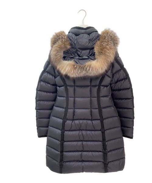 MONCLER（モンクレール）MONCLER (モンクレール) HERMIFURファー付きダウンコート ブラックの古着・服飾アイテム