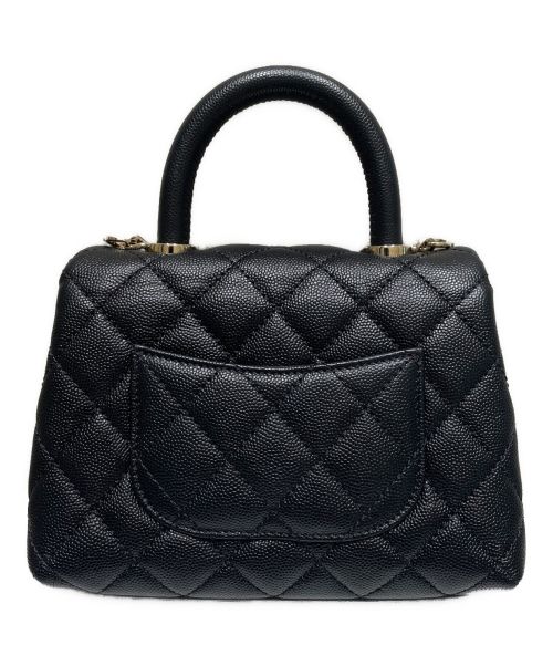 CHANEL（シャネル）CHANEL (シャネル) マトラッセココハンドル2WAYハンドバッグ ブラック サイズ:XXSの古着・服飾アイテム