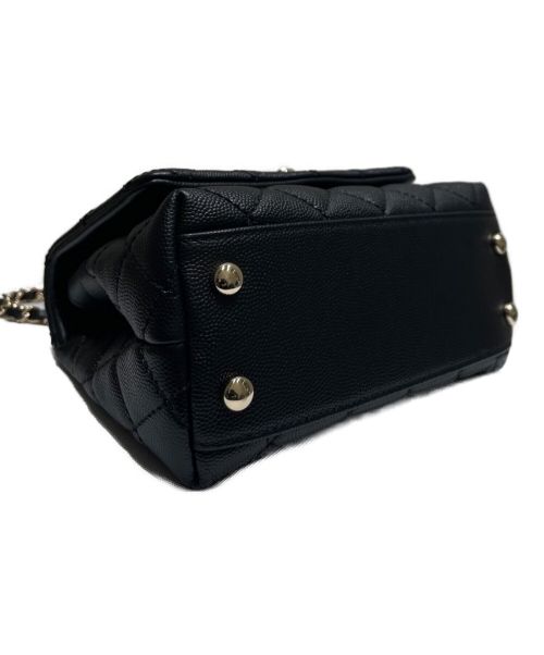 CHANEL（シャネル）CHANEL (シャネル) マトラッセココハンドル2WAYハンドバッグ ブラック サイズ:XXSの古着・服飾アイテム