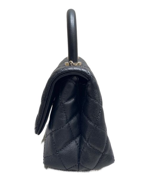 CHANEL（シャネル）CHANEL (シャネル) マトラッセココハンドル2WAYハンドバッグ ブラック サイズ:XXSの古着・服飾アイテム