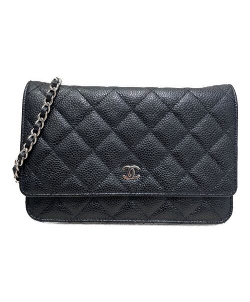 CHANEL（シャネル）CHANEL (シャネル) マトラッセチェーンウォレット ブラックの古着・服飾アイテム
