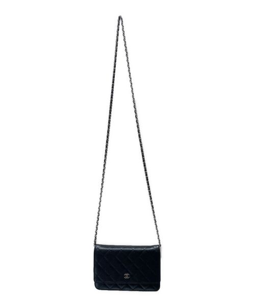 CHANEL（シャネル）CHANEL (シャネル) マトラッセチェーンウォレット ブラックの古着・服飾アイテム