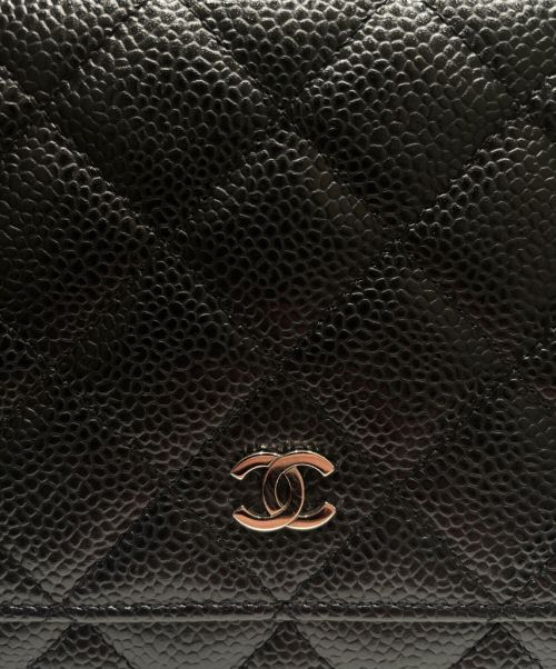 CHANEL（シャネル）CHANEL (シャネル) マトラッセチェーンウォレット ブラックの古着・服飾アイテム