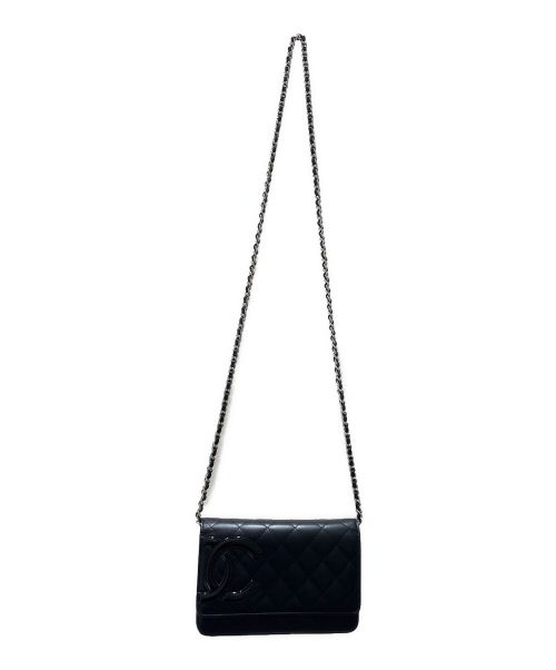 CHANEL（シャネル）CHANEL (シャネル) ココマークマトラッセチェーンウォレット ブラック サイズ:-の古着・服飾アイテム