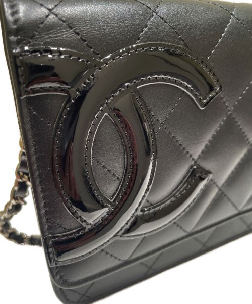 CHANEL（シャネル）CHANEL (シャネル) ココマークマトラッセチェーンウォレット ブラック サイズ:-の古着・服飾アイテム