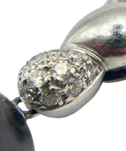 NO BRAND JEWELRY（ノーブランドジュエリー）NO BRAND JEWELRY (ノーブランドジュエリー) NO BRAND (ノー ブランド) ブラックパール メレダイヤ ネックレス サイズ:‐の古着・服飾アイテム