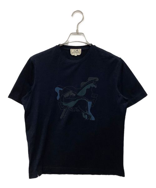 HERMES（エルメス）HERMES (エルメス) Tシャツ ネイビー サイズ:Mの古着・服飾アイテム