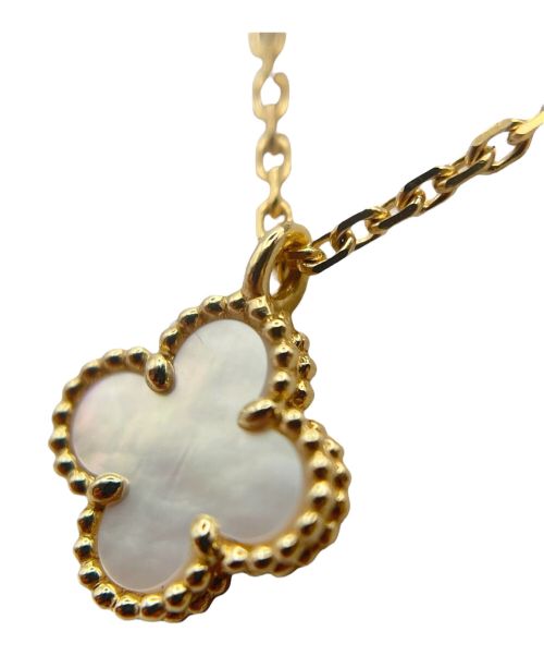VAN CLEEF & ARPELS（ヴァンクリーフ＆アーペル）VAN CLEEF & ARPELS (ヴァンクリーフ＆アーペル) スウィートアルハンブラシェルネックレス ゴールド×ホワイト サイズ:スウィートの古着・服飾アイテム
