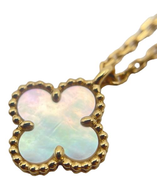 VAN CLEEF & ARPELS（ヴァンクリーフ＆アーペル）VAN CLEEF & ARPELS (ヴァンクリーフ＆アーペル) スウィートアルハンブラシェルネックレス ゴールド×ホワイト サイズ:スウィートの古着・服飾アイテム