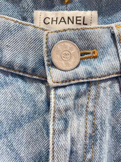 CHANEL（シャネル）CHANEL (シャネル) マトラッセデニムパンツ インディゴ サイズ:34の古着・服飾アイテム