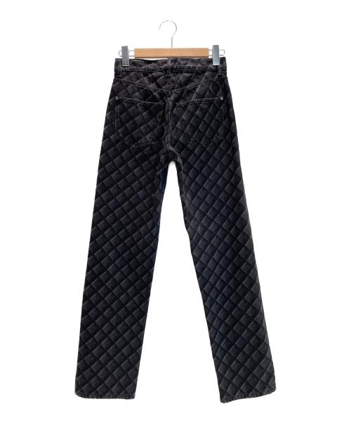 CHANEL（シャネル）CHANEL (シャネル) マトラッセプリントデニムパンツ ブラック サイズ:34の古着・服飾アイテム