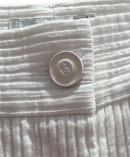 CHANEL（シャネル）CHANEL (シャネル) ワイドパンツ ホワイト サイズ:42の古着・服飾アイテム
