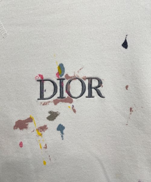 DIOR HOMME（ディオール オム）DIOR HOMME (ディオール オム) ペイントデザインTシャツ ホワイト サイズ:SIZE Sの古着・服飾アイテム