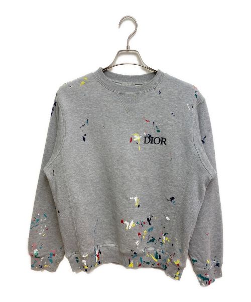 DIOR HOMME（ディオール オム）DIOR HOMME (ディオール オム) ペイントスウェット グレー サイズ:Sの古着・服飾アイテム