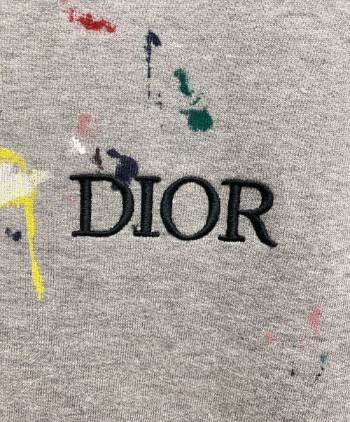 DIOR HOMME（ディオール オム）DIOR HOMME (ディオール オム) ペイントスウェット グレー サイズ:Sの古着・服飾アイテム
