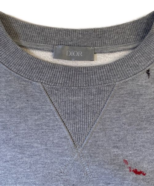 DIOR HOMME（ディオール オム）DIOR HOMME (ディオール オム) ペイントスウェット グレー サイズ:Sの古着・服飾アイテム