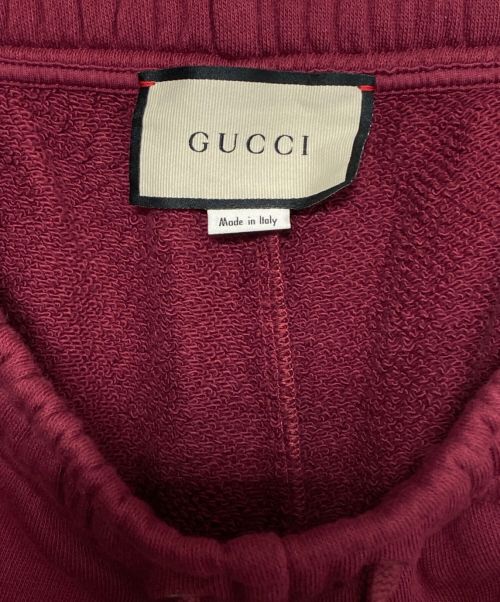 GUCCI（グッチ）GUCCI (グッチ) プリントスウェットパンツ ボルドー サイズ:SIZE Sの古着・服飾アイテム