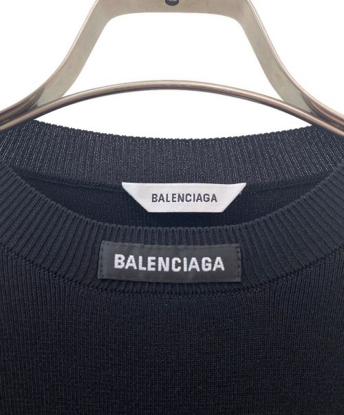 BALENCIAGA（バレンシアガ）BALENCIAGA (バレンシアガ) フロントタグニット ブラック サイズ:XSの古着・服飾アイテム