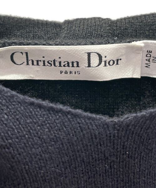 Christian Dior（クリスチャン ディオール）Christian Dior (クリスチャン ディオール) JADIORカシミヤニットパーカー ネイビー サイズ:40の古着・服飾アイテム
