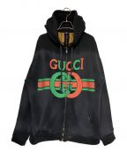 GUCCIグッチ）の古着「GGプリントジップパーカー」｜グレー
