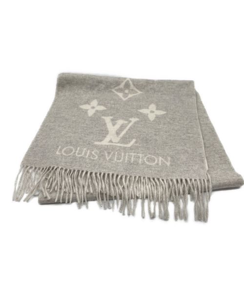 LOUIS VUITTON（ルイ ヴィトン）LOUIS VUITTON (ルイ ヴィトン) カシミヤストール ライトグレーの古着・服飾アイテム