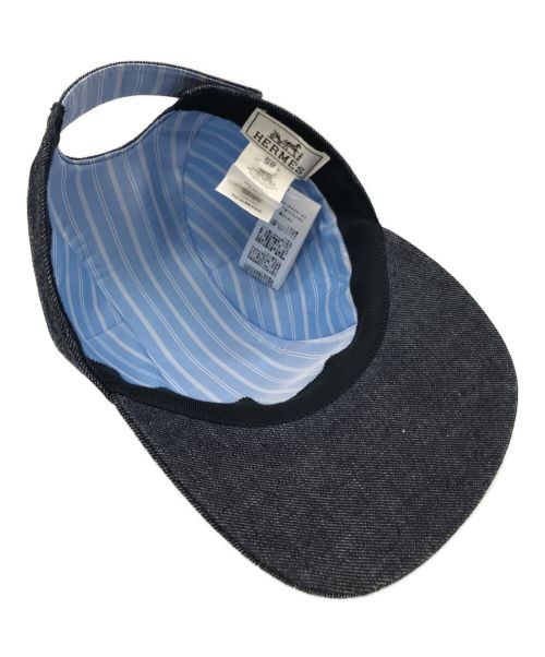 HERMES（エルメス）HERMES (エルメス) デニムキャップ インディゴ サイズ:58の古着・服飾アイテム