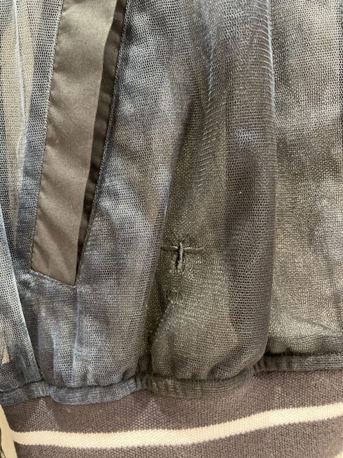 Christian Dior（クリスチャン ディオール）Christian Dior (クリスチャン ディオール) シフォンメッシュブルゾン ブルー サイズ:40の古着・服飾アイテム