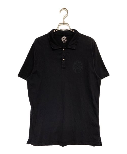 CHROME HEARTS（クロムハーツ）CHROME HEARTS (クロムハーツ) メタルボタンポロシャツ ブラック サイズ:Lの古着・服飾アイテム