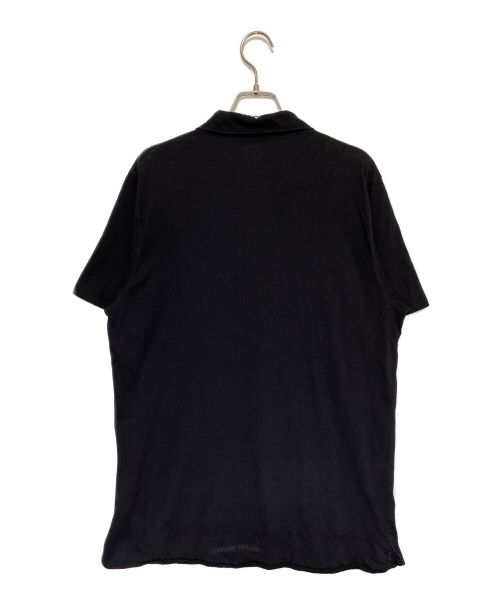 CHROME HEARTS（クロムハーツ）CHROME HEARTS (クロムハーツ) メタルボタンポロシャツ ブラック サイズ:Lの古着・服飾アイテム
