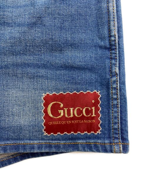 GUCCI（グッチ）GUCCI (グッチ) デニムショートパンツ インディゴ サイズ:22の古着・服飾アイテム
