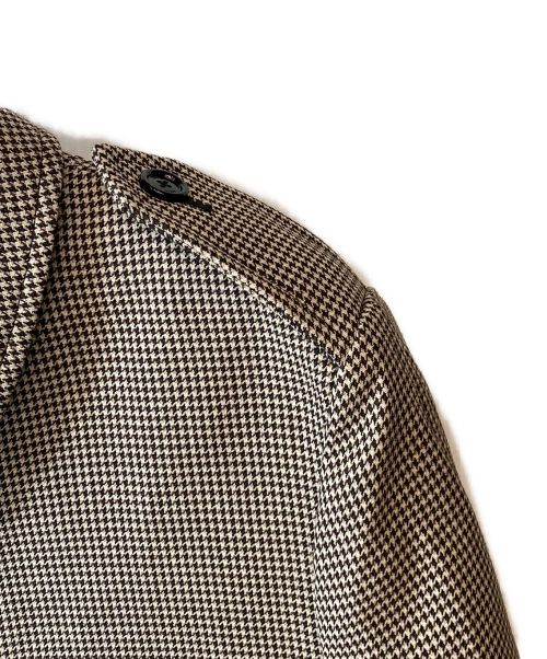 CELINE（セリーヌ）CELINE (セリーヌ) ハウンドトゥースコート グレー サイズ:40の古着・服飾アイテム