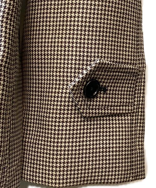 CELINE（セリーヌ）CELINE (セリーヌ) ハウンドトゥースコート グレー サイズ:40の古着・服飾アイテム
