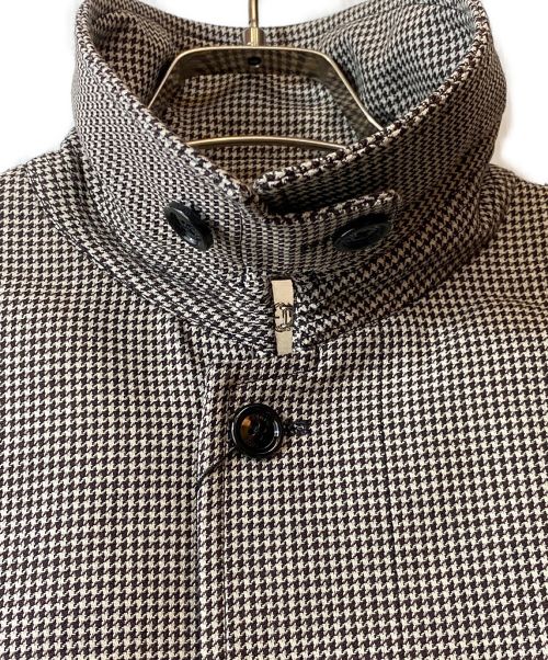 CELINE（セリーヌ）CELINE (セリーヌ) ハウンドトゥースコート グレー サイズ:40の古着・服飾アイテム