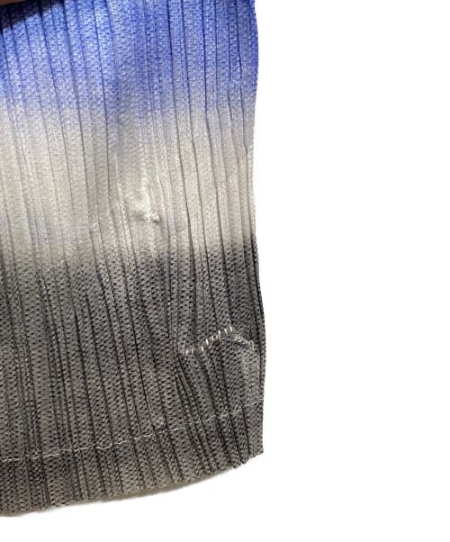 PLEATS PLEASE（プリーツプリーズ）PLEATS PLEASE (プリーツプリーズ) プリーツパンツ ブラック×ブルー サイズ:4の古着・服飾アイテム